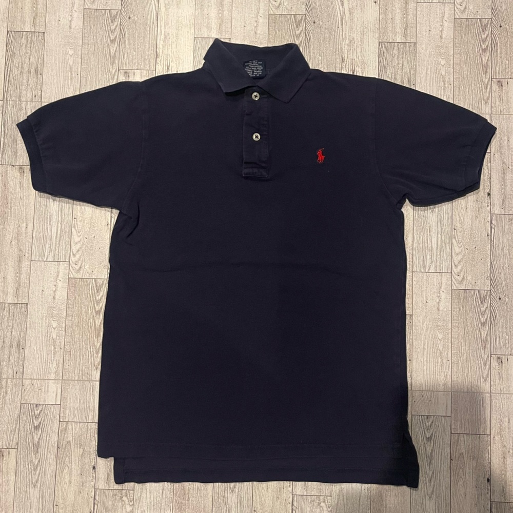 Navy blue boys polo shirt